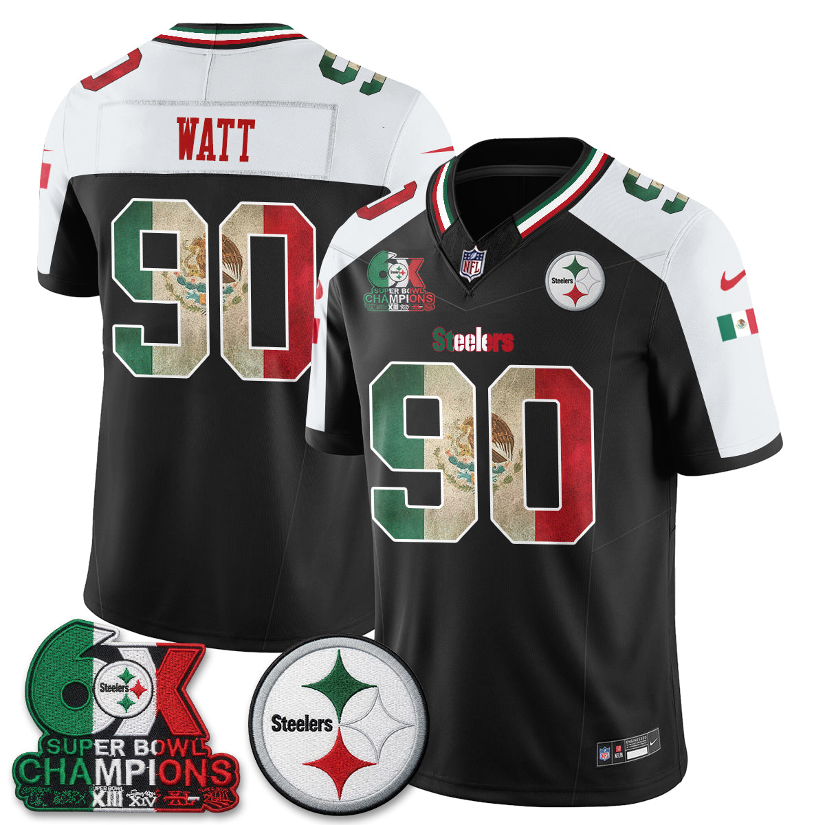 Pittsburgh Steelers Mexico Edition Vapor Jersey - Stitched