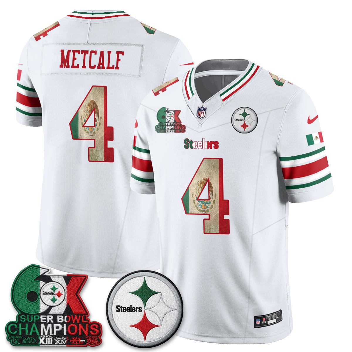 Pittsburgh Steelers Mexico Edition Vapor Jersey - Stitched