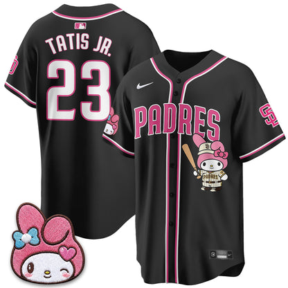 San Diego Padres x Pink Sanrio Friend Vapor Jersey - Stitched