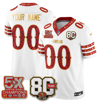 San Francisco 49ers Spooky Edition Vapor Custom Jersey - Stitched