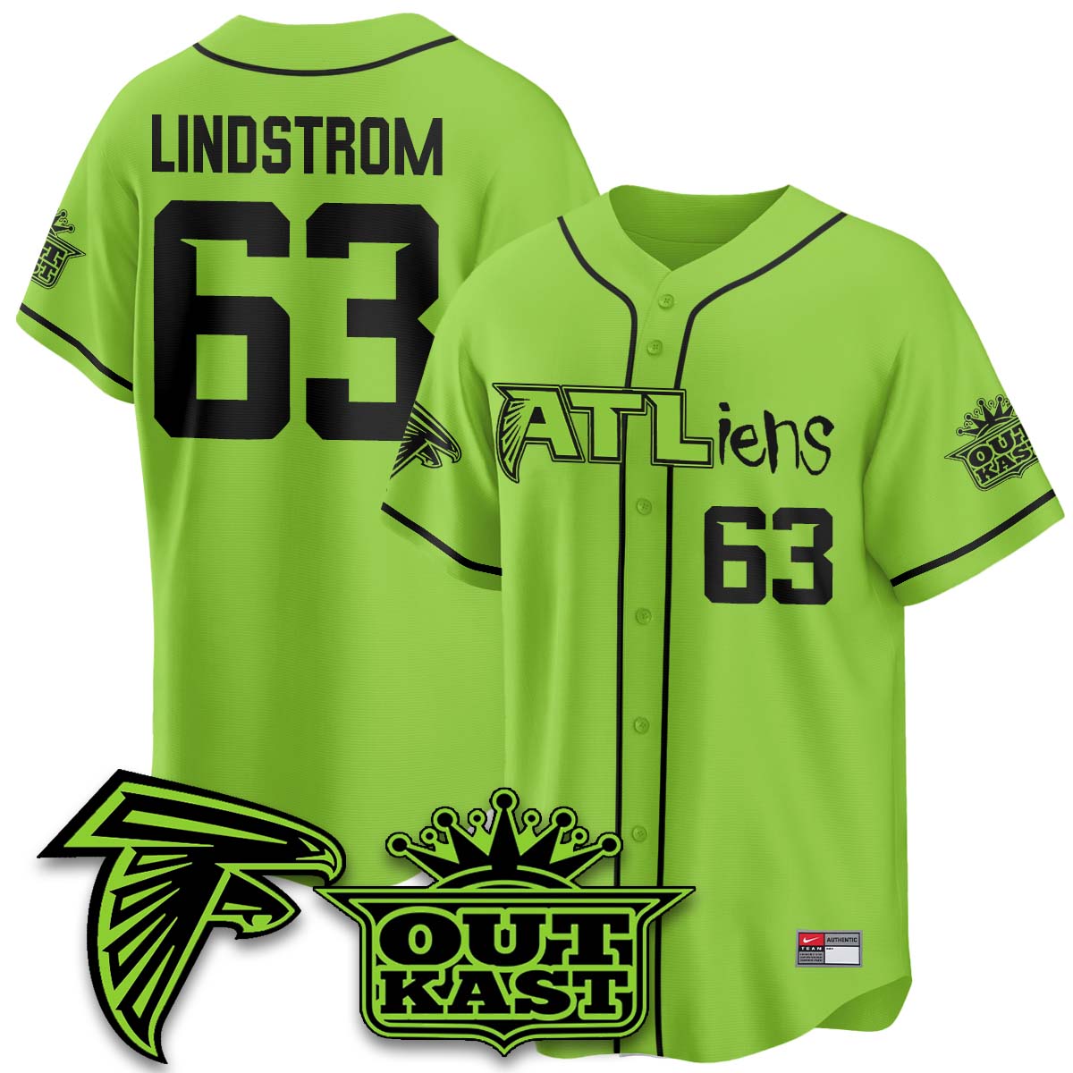ATL 30th Anniversary ATLiens Baseball Vapor Jersey - Stitched