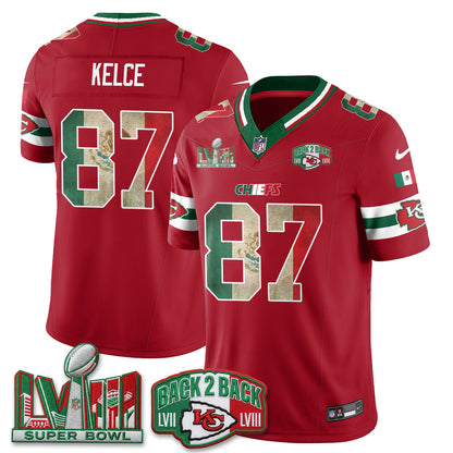 Kansas City Chiefs Mexico Edition Vapor Jersey - Stitched