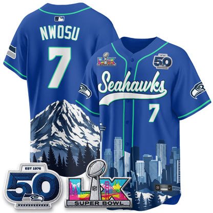 Seattle Seahawks City Edition Vapor Baseball Jersey - Stitch