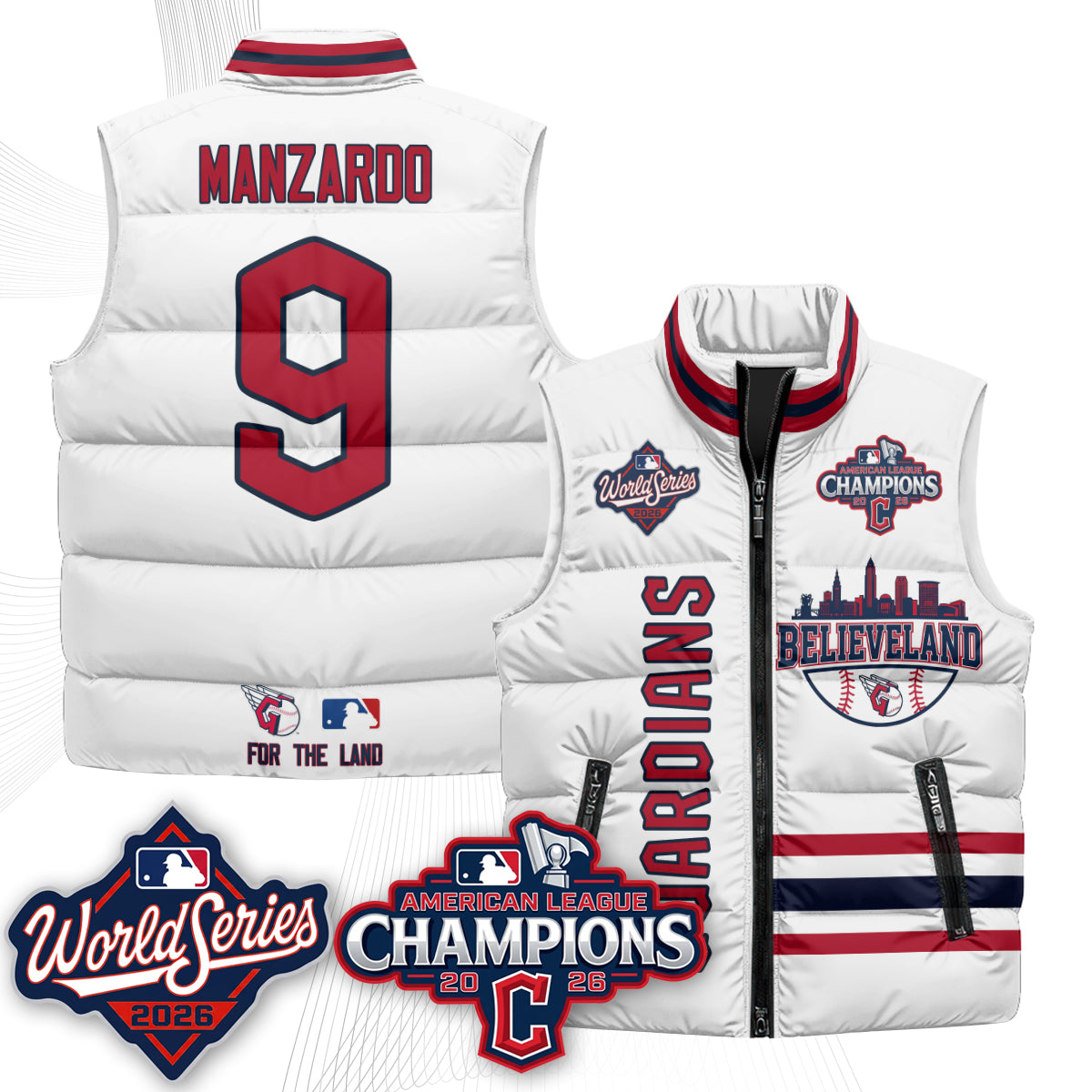 CLE 2026 AL Champions Puffer Vest - Printed