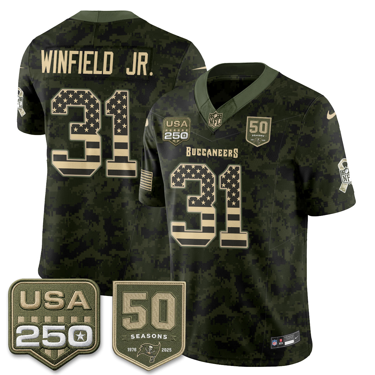Tampa Bay Buccaneers 2026 Salute to Service Edition Vapor Jersey - Stitched