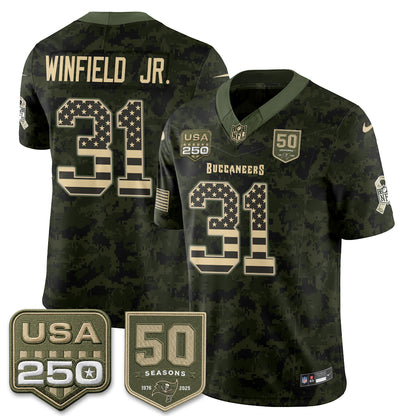 Tampa Bay Buccaneers 2026 Salute to Service Edition Vapor Jersey - Stitched