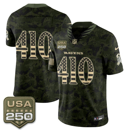Baltimore Ravens 2026 Salute to Service Vapor Jersey - Stitched