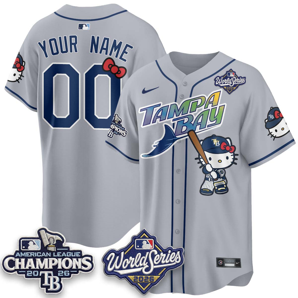 TB 2026 AL Champions x Meow KT Custom Vapor Jersey - Stitched