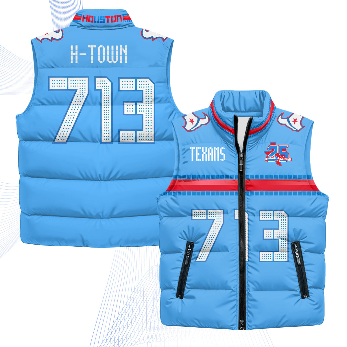 Houston Texans 2026 Rivalries Puffer Vest - Printed