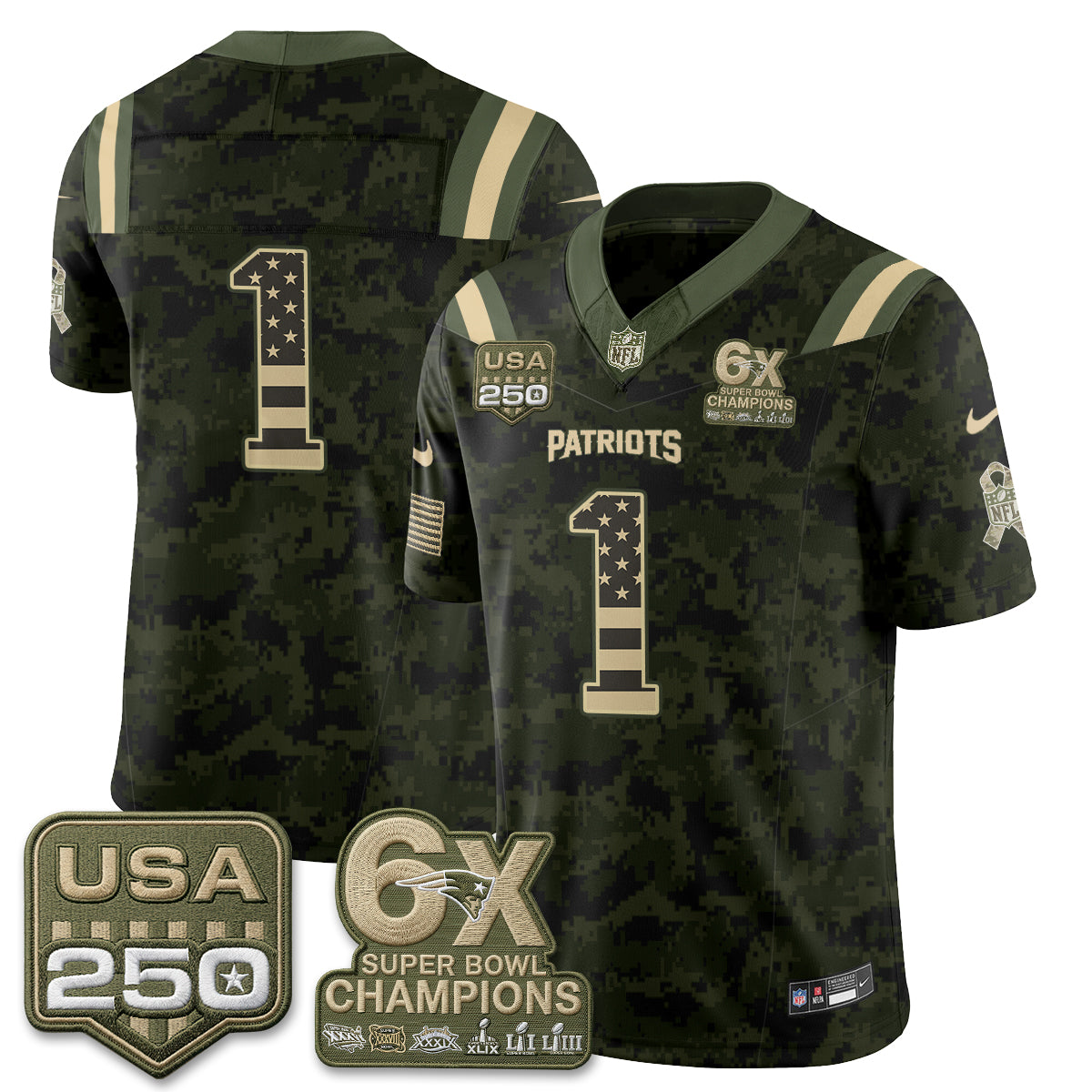 NE 2026 Salute to Service Edition Vapor Jersey - Stitched