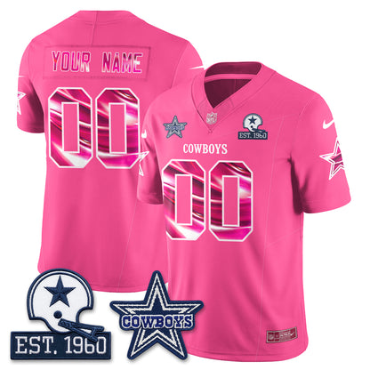 DAL Breast Cancer Awareness Edition Vapor Custom Jersey - Stitched