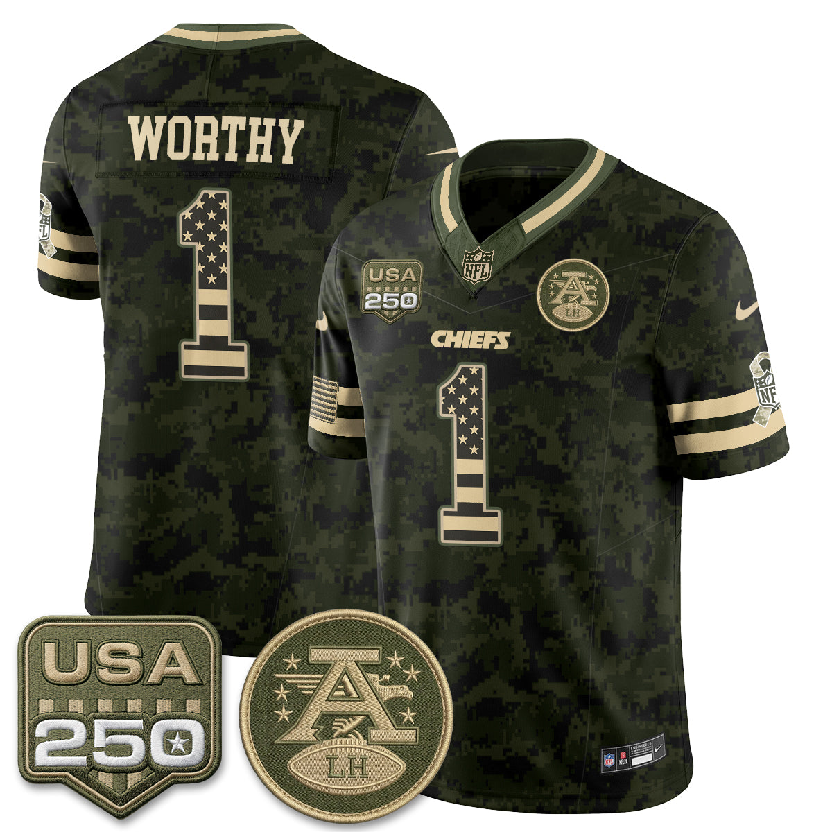Kansas City Chiefs 2026 Salute to Service Vapor Jersey - Stitched