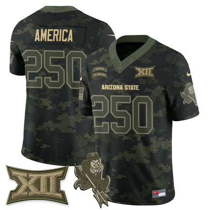 Arizona State Sun Devils 2026 Salute to Service Vapor Jersey - Stitched