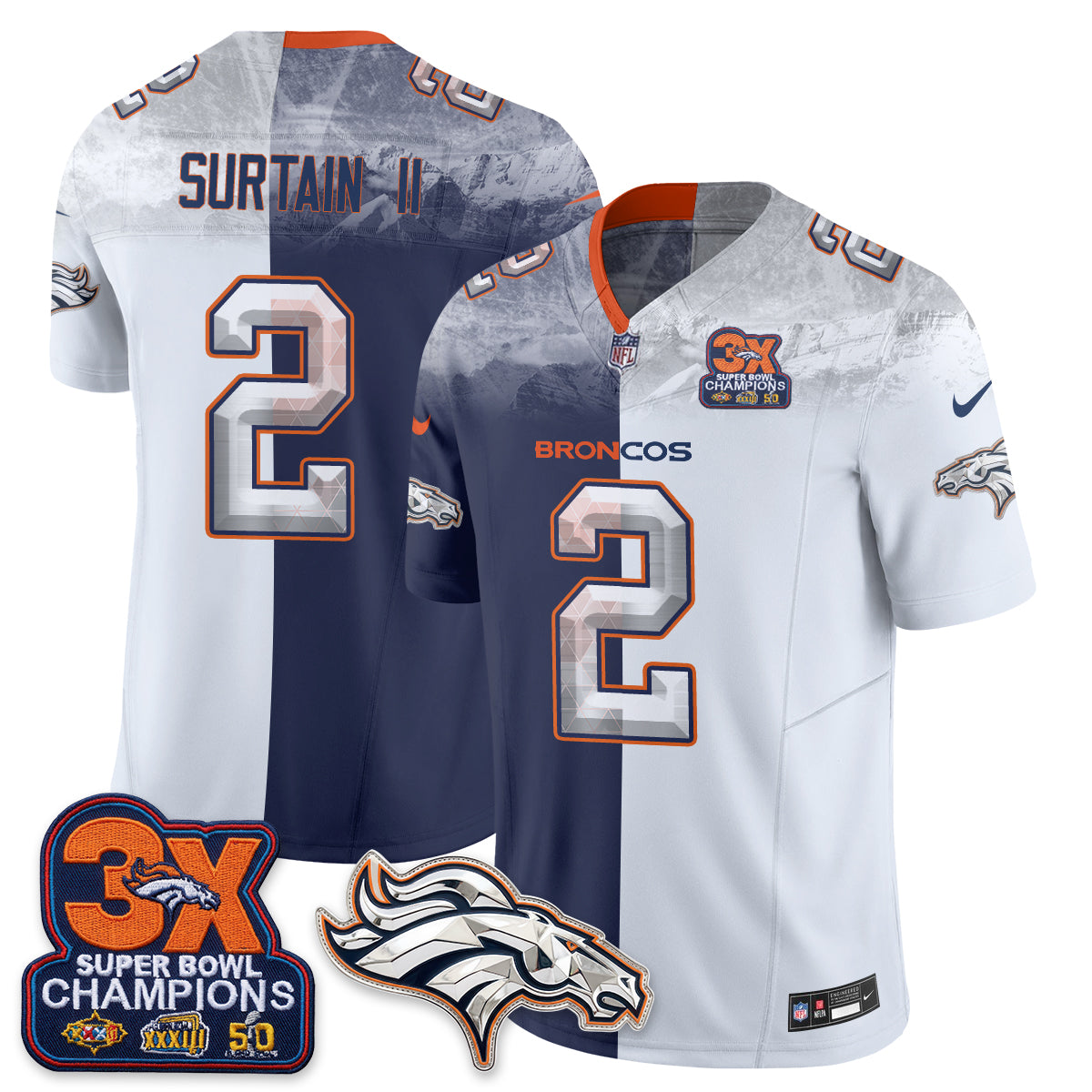 DEN Mile High Split Edition Vapor Jersey - Stitched
