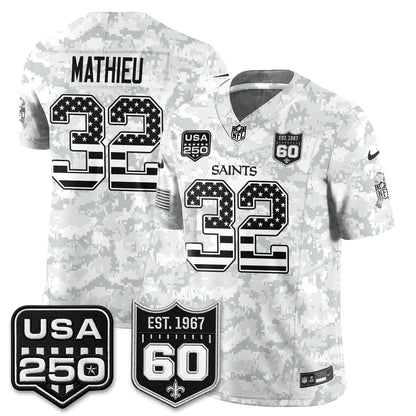 New Orleans Saints 2026 Salute to Service Vapor Jersey - Stitched