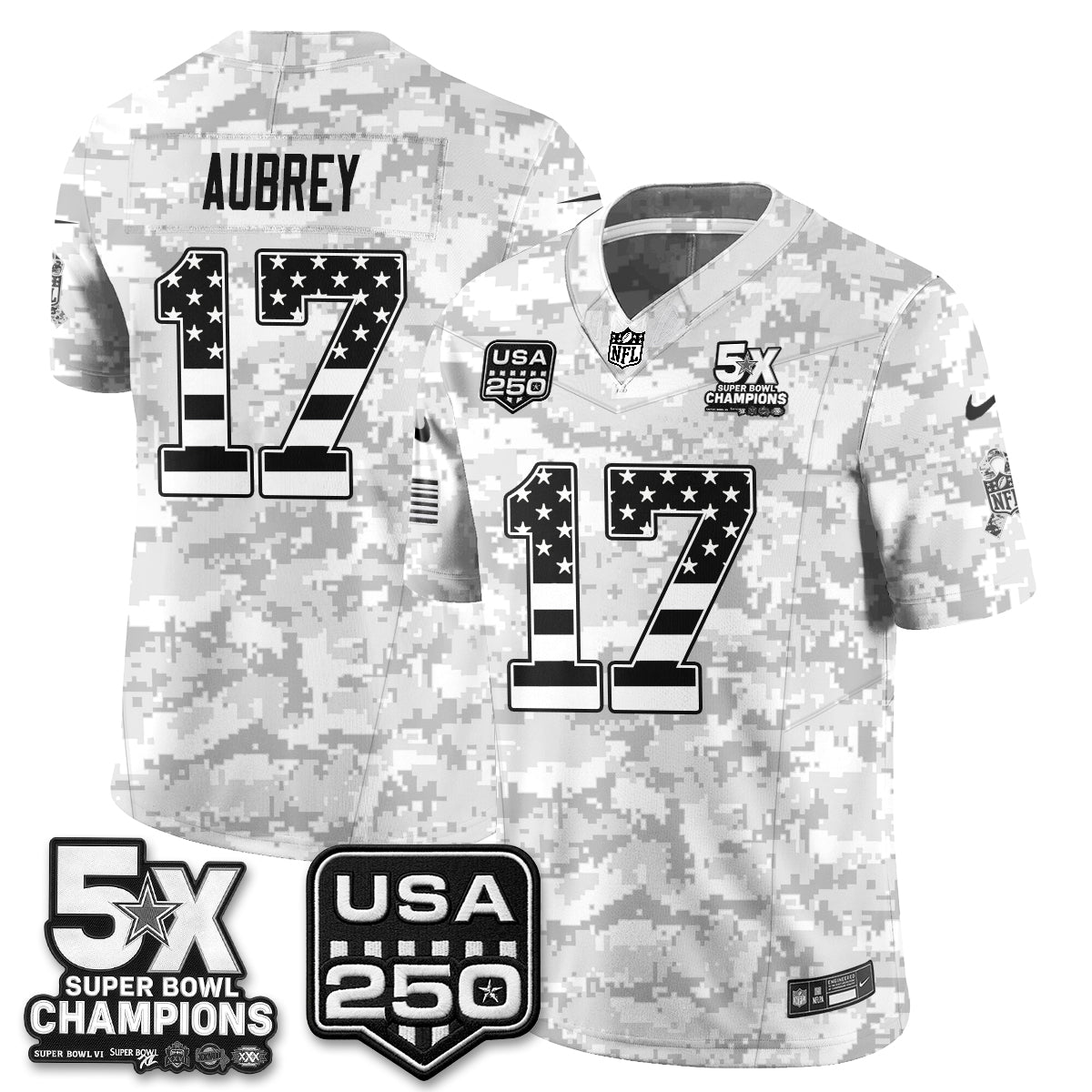 Dallas Cowboys 2026 Salute to Service Edition Vapor Jersey V2- Stitched