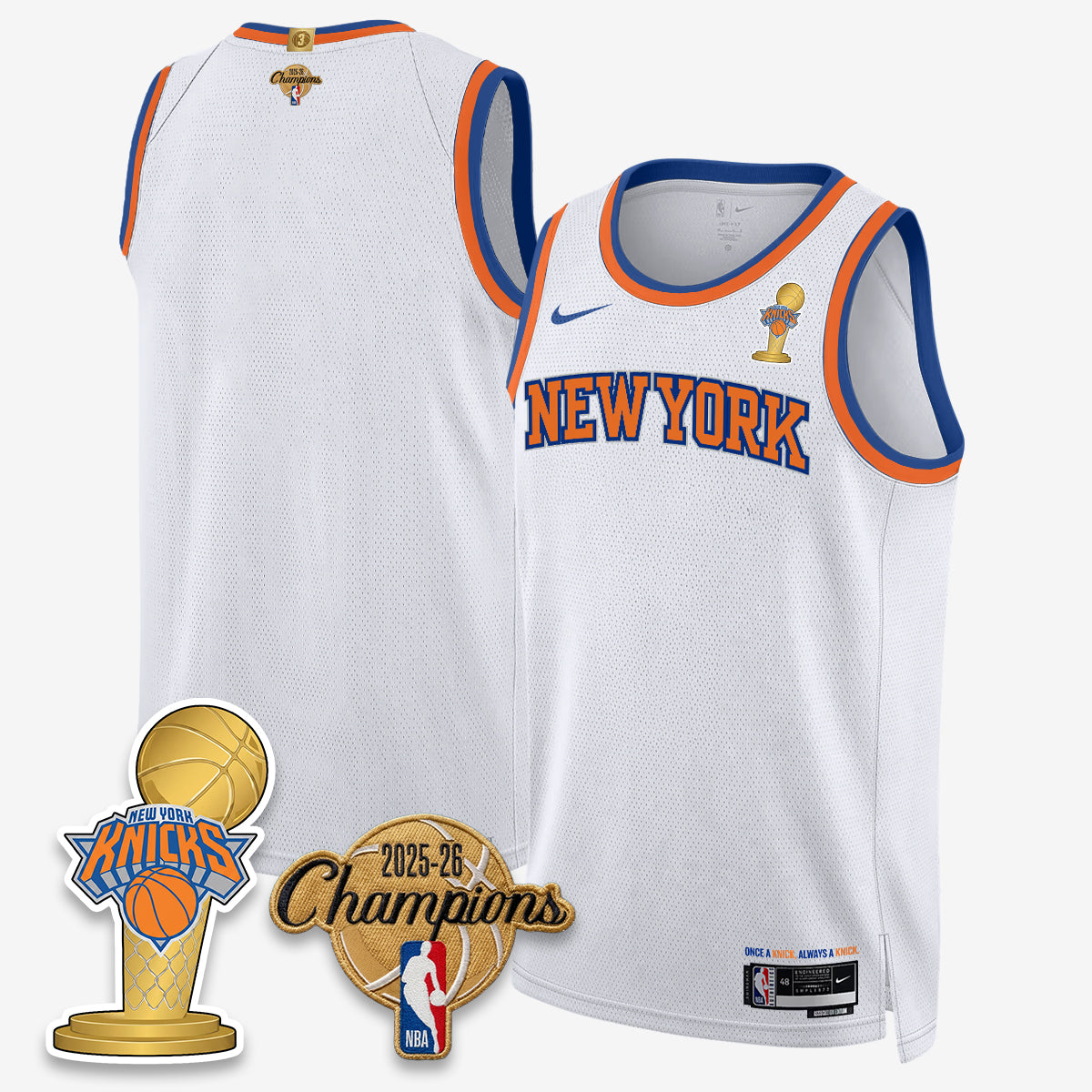 NYK 2026 NBA Champions Gold Edition Vapor Jersey - Stitched n3