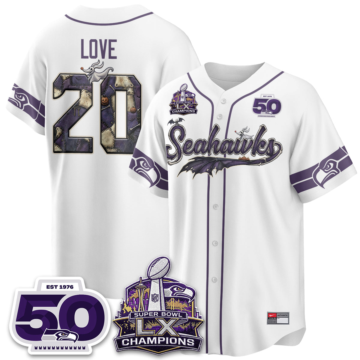 SEA 2026 Nightmare Edition Vapor Baseball Jersey - Stitched