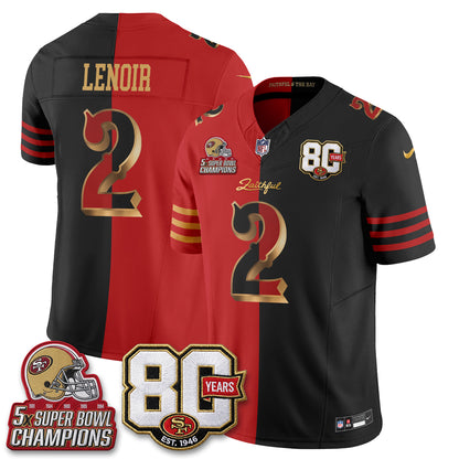 San Francisco 49ers Rivalries Split Edition Vapor Jersey - Stitched