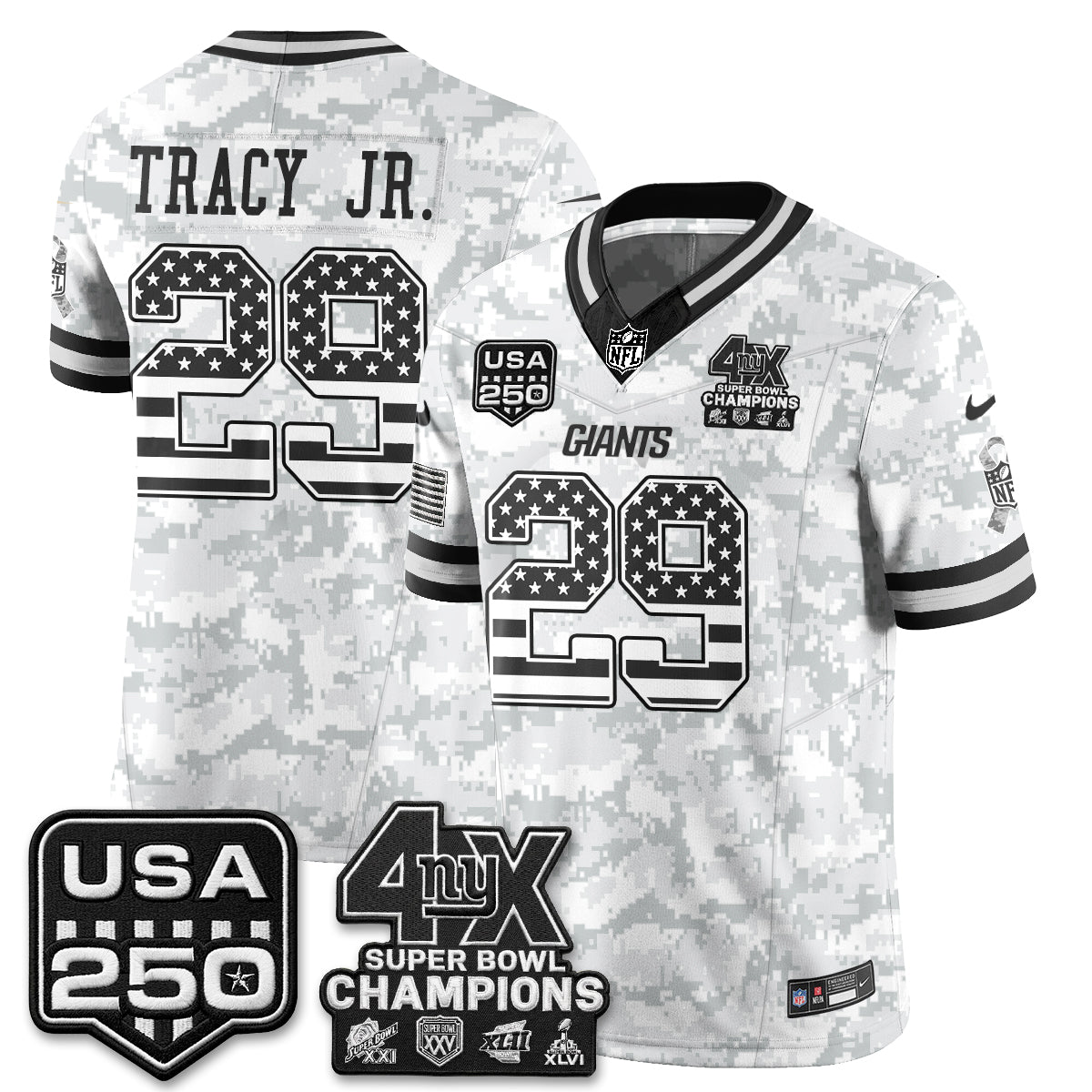 New York Giants 2026 Salute To Service Vapor Jersey - Stitched