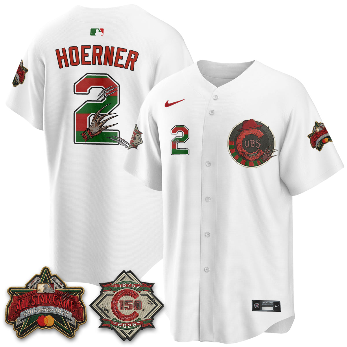 Chicago Cubs A Nightmare on Wrigley Field Edition Vapor Jersey - Stitched