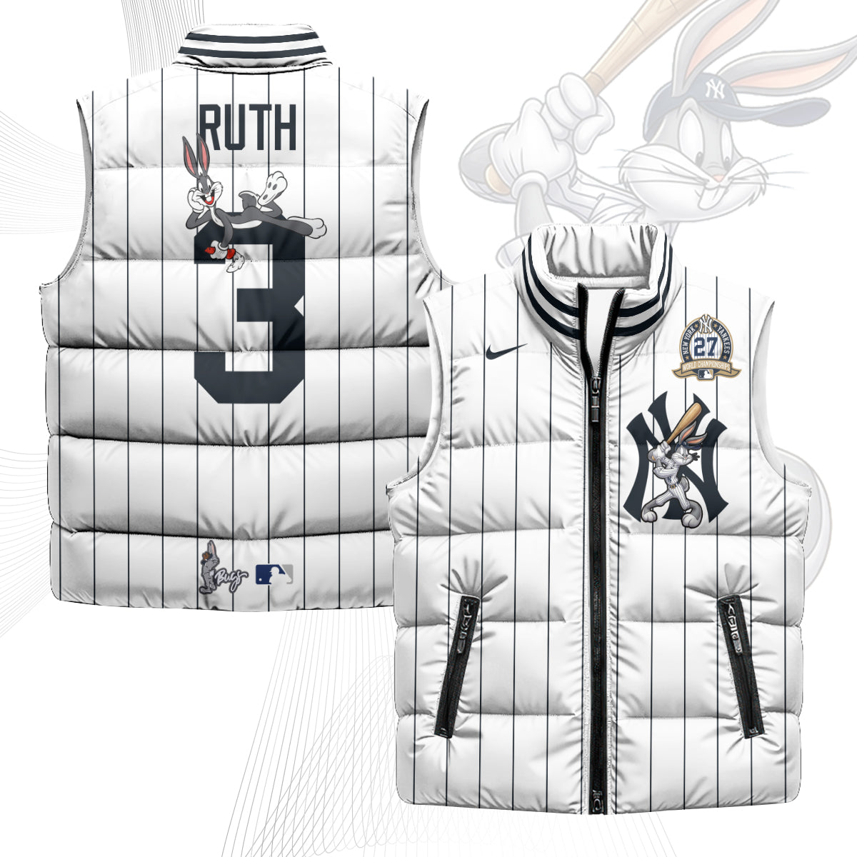 New York Yankees Edition Unisex Puffer Vest - Printed