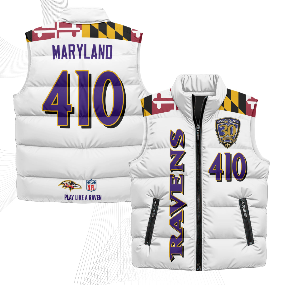 BAL Maryland Puffer Vest - Printed
