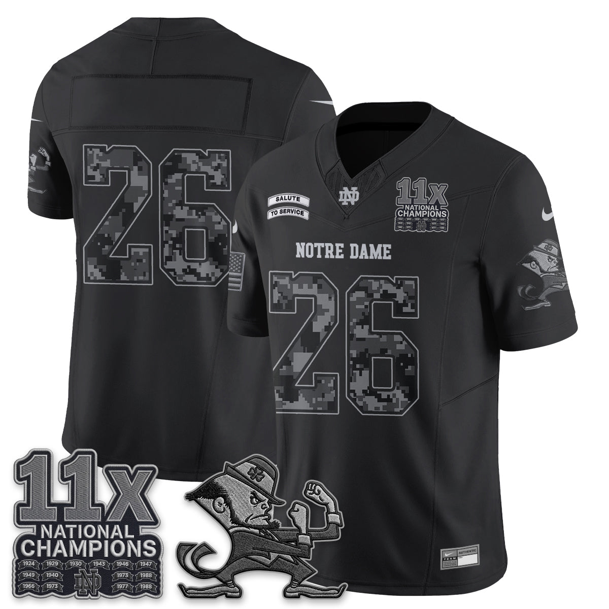 ND 2026 Salute to Service Vapor Jersey - Stitched
