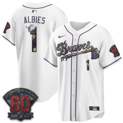 Atlanta Braves Nightmare Edition Vapor Jersey - Stitched