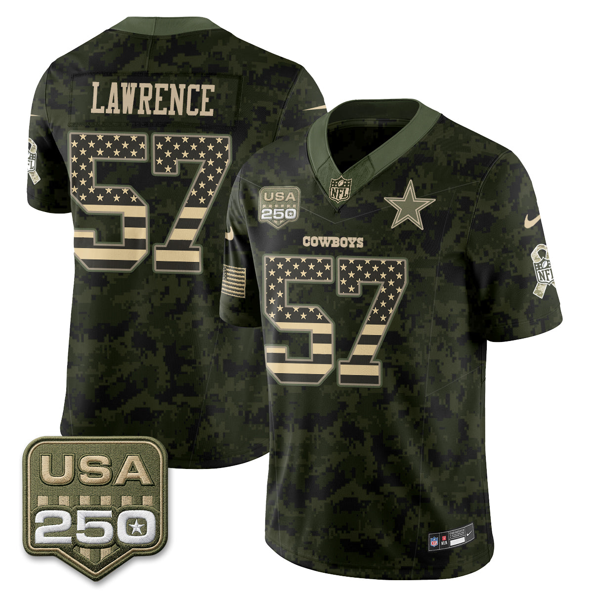DAL 2026 Salute to Service Edition Vapor Jersey - Stitched