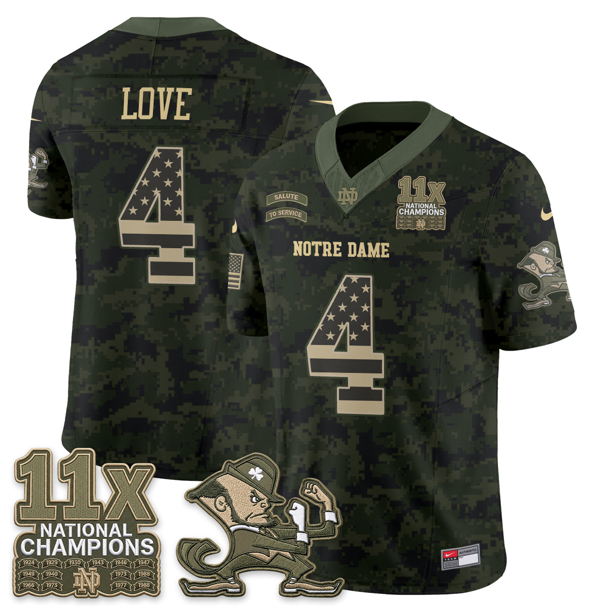 ND 2026 Salute to Service Vapor Jersey - Stitched