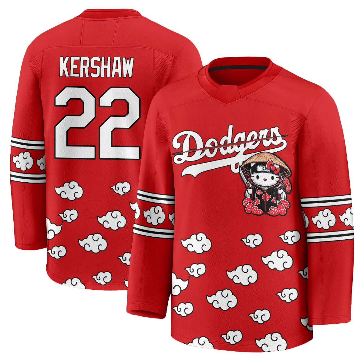 Los Angeles Dodgers Akatsuki Edition Vapor Hockey Jersey - Stitched