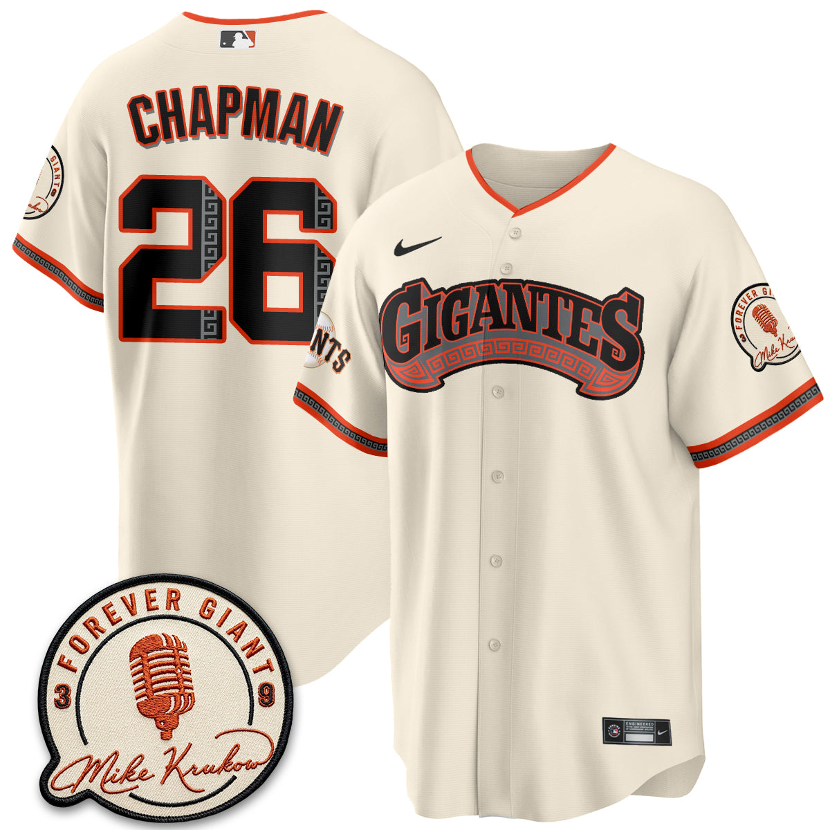 San Francisco Giants Mike Krukow Vapor Jersey - Stitched