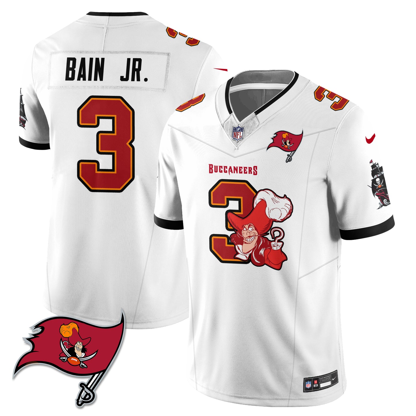 Tampa Bay Buccaneers x Red Coat Captain Edition Vapor Jersey - Stitched