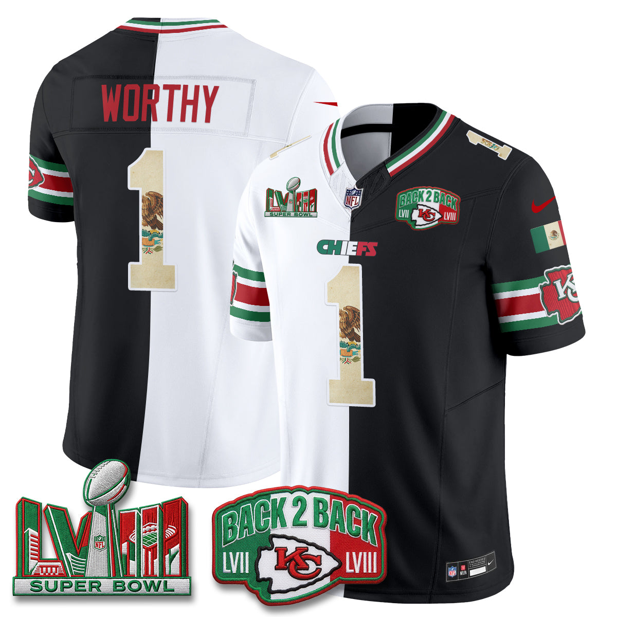 KC Mexico Split Edition Vapor Jersey - Stitched