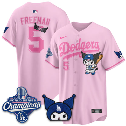 Los Angeles Dodgers Kuromi Edition Vapor Jersey - Stitched