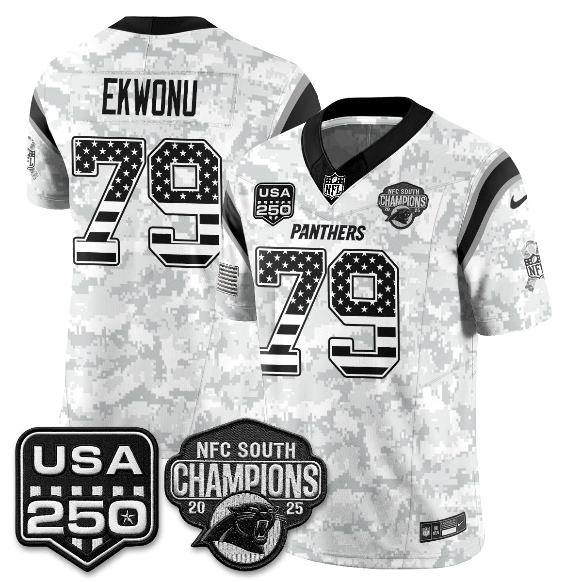 Carolina Panthers 2026 Salute To Service Edition Vapor Jersey - Stitched