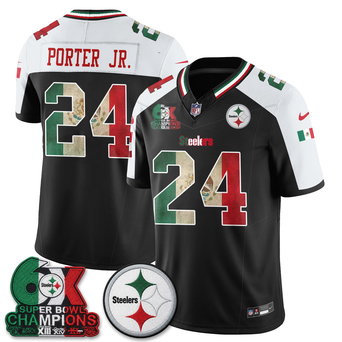 Pittsburgh Steelers Mexico Edition Vapor Jersey - Stitched