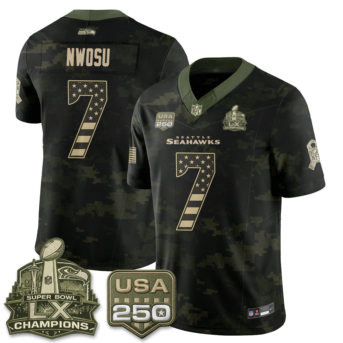 SEA 2026 Salute to Service Edition Vapor Jersey - Stitched n5