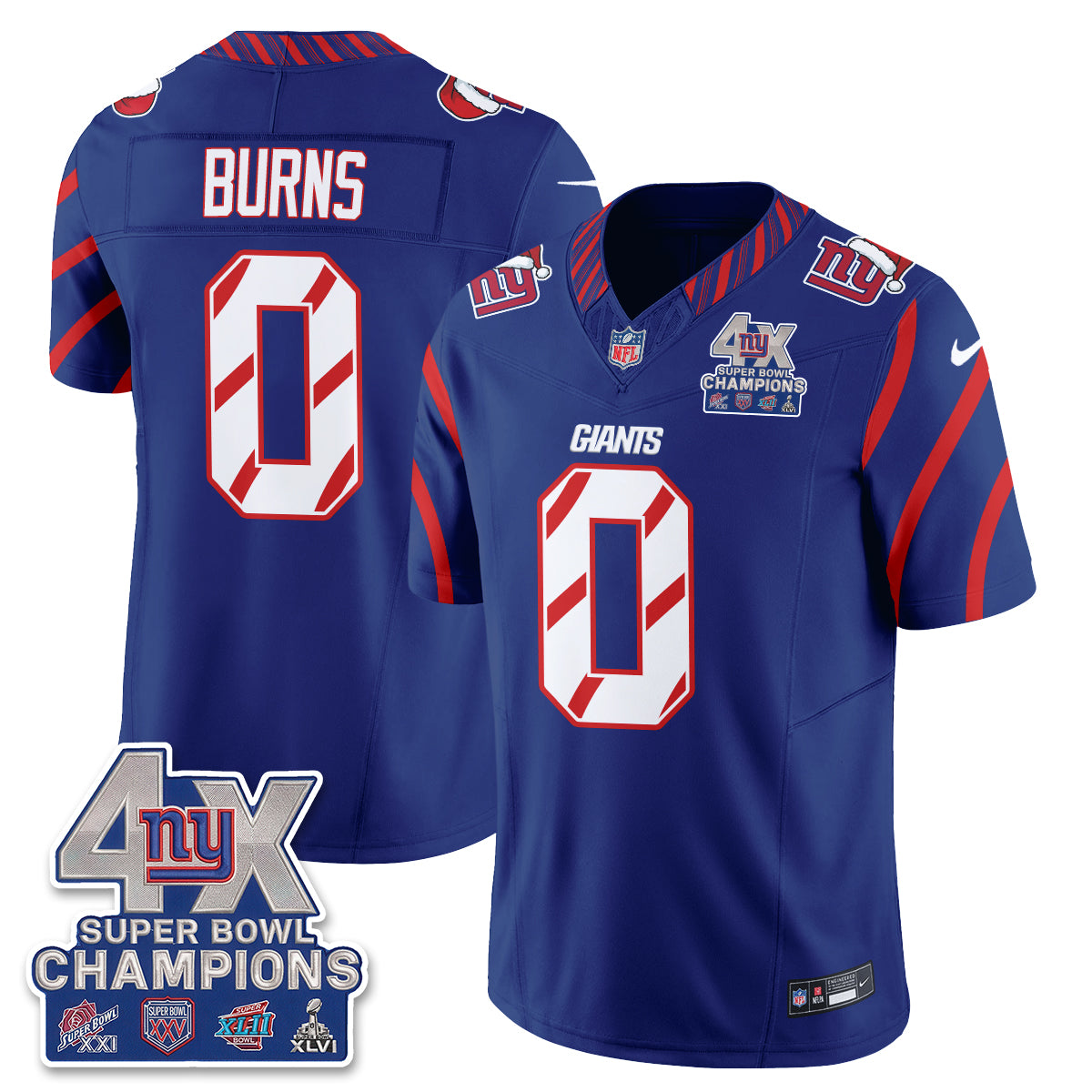 New York Giants  Xmas Edition Vapor Jersey - Stitched