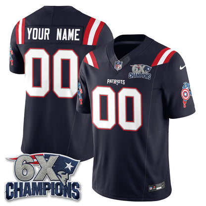 New England Patriots x Vibranium Shield Edition Vapor Custom Jersey V2 - Stitched