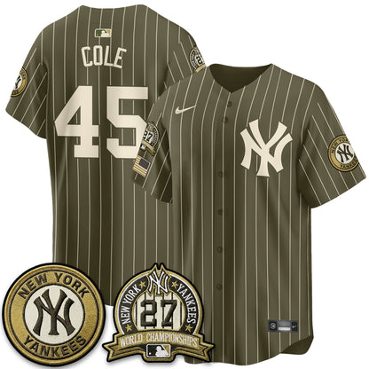 NYY New Era Olive 2026 Armed Forces Day Jersey -All Stitched
