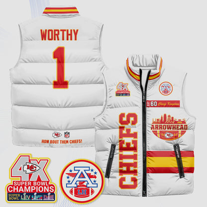 KC Arrowhead Puffer Vest - Printed