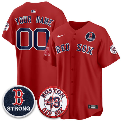BOS Tim Wakefield Memorial Patch Vaper Premier Limited Custom Jersey - All Stitched V2