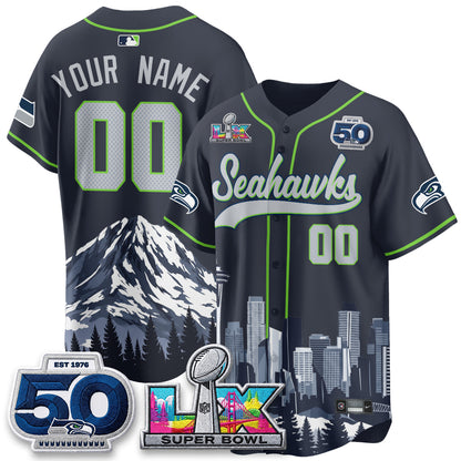 Seattle Seahawks City Edition Vapor Baseball Custom Jersey - Stitch