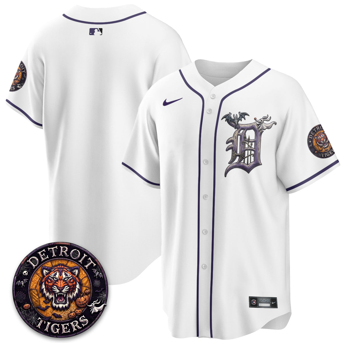 Detroit Tigers Nightmare Edition Vapor Limited Jersey - Stitched