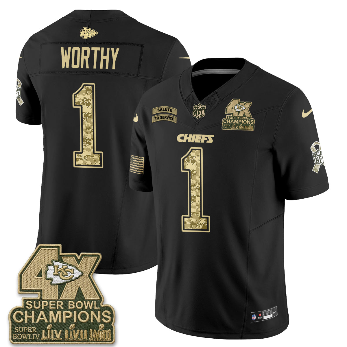KC 2026 Salute to Service Vapor Jersey V2- Stitched