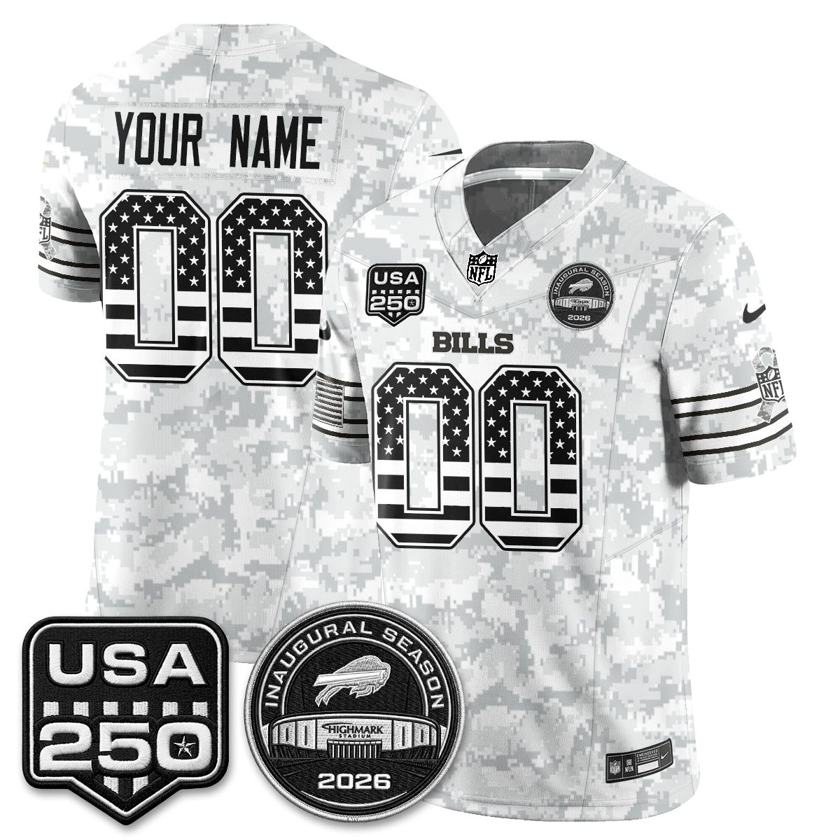 Buffalo Bills 2026 Salute to Service Edition Vapor Custom Jersey - Stitched