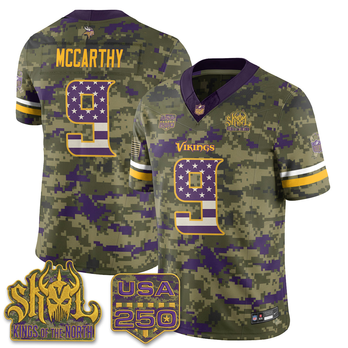 MIN 2026 Salute to Service Edition Vapor Jersey - Stitched