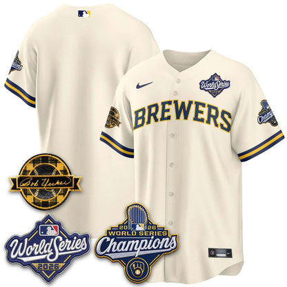 MIL 2026 WS Champions - Bob Uecker Patch Vapor Jersey - Stitched (TT)